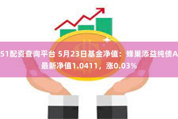 51配资查询平台 5月23日基金净值：蜂巢添益纯债A最新净值1.0411，涨0.03%