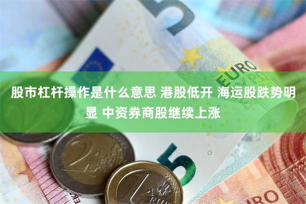 股市杠杆操作是什么意思 港股低开 海运股跌势明显 中资券商股继续上涨