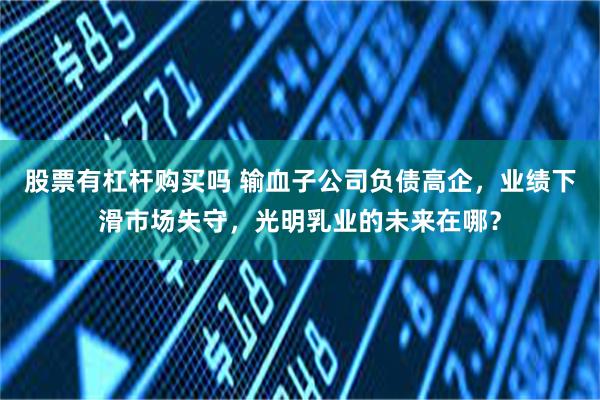 股票有杠杆购买吗 输血子公司负债高企，业绩下滑市场失守，光明乳业的未来在哪？