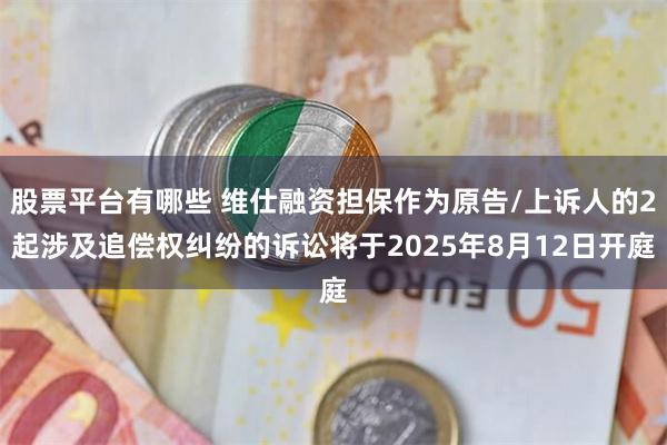 股票平台有哪些 维仕融资担保作为原告/上诉人的2起涉及追偿权